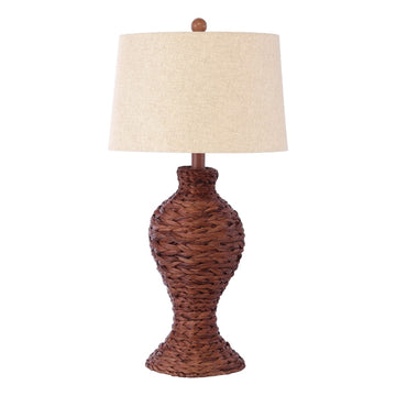 Elicia 31" Seagrass Weave LED Table Lamp - JONATHAN Y